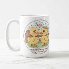 two ducks and love , you are the quack of my heart kaffeetasse