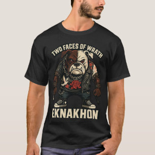 Two Faces of Wrath – Split Bulldog Grafik-T-Shirt  T-Shirt