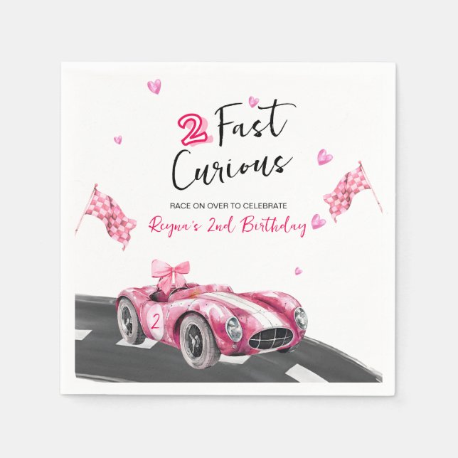 Two Fast Curious Geburtstag  Serviette (Vorderseite)