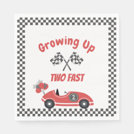 "Two Fast" Red Race Car Mittagessen Napkins Serviette
