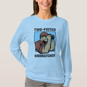 Two-Fisted Birdwatcher Damen-lange Hülse T-Shirt