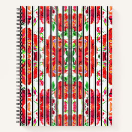 Two floral-patterned spiral notebooks notizbuch
