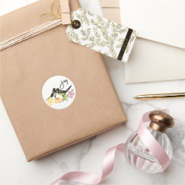 "Two for Joy" Zwei Magies mit Blumennoten Runder Aufkleber