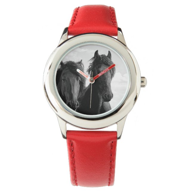 Two Friesian Stallions. Armbanduhr (Vorderseite)