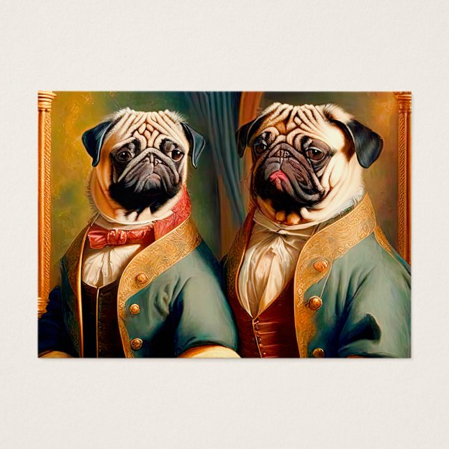 Two Funny Anthropomorphic Vintage Pug (Vorderseite)