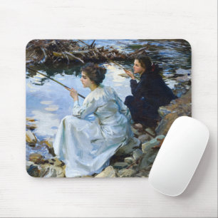 Two Girls Fishing, 1912 von John Singer Sargent Mousepad