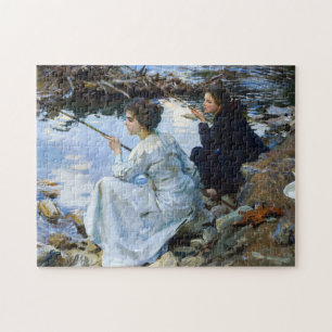 Two Girls Fishing, 1912 von John Singer Sargent Puzzle