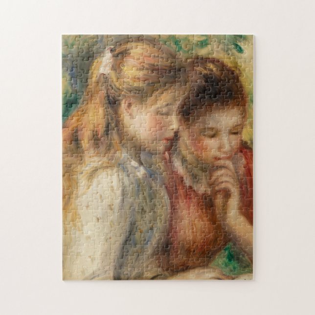 Two Girls Reading - Renoir Impressionist Malerei Puzzle (Vertikal)