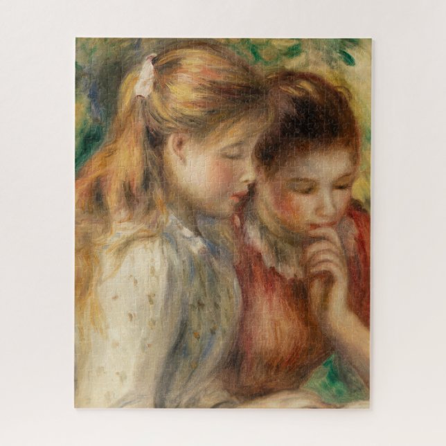 Two Girls Reading - Renoir Impressionist Malerei Puzzle (Vertikal)