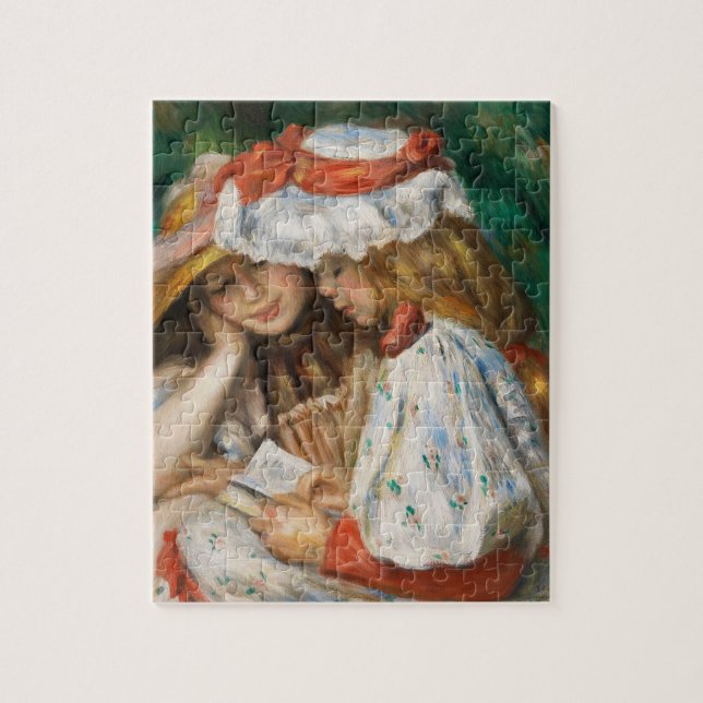 Two Girls Reading - Renoir Impressionist Malerei Puzzle (Vertikal)