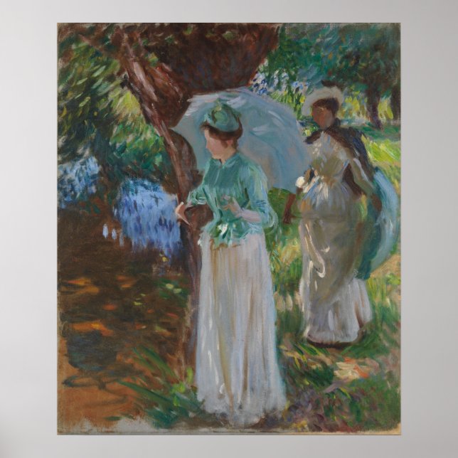 Two Girls with Parasols Poster (Vorne)