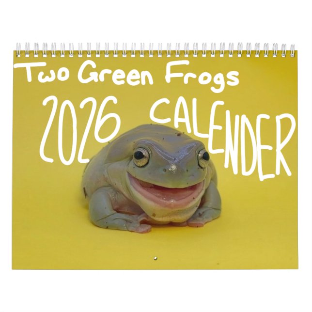 Two Green Frogs' 2026 Calendar Kalender (Titelbild)