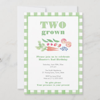 TWO Grown Farmer's Market 2nd Birthday Einladung