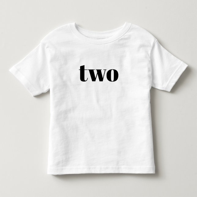 Two - Happy Birthday Shirt für Kinder (Vorderseite)