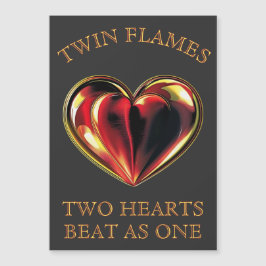 Two Hearts Beat As One Twin Flame Magnetic Card Magnetkarte