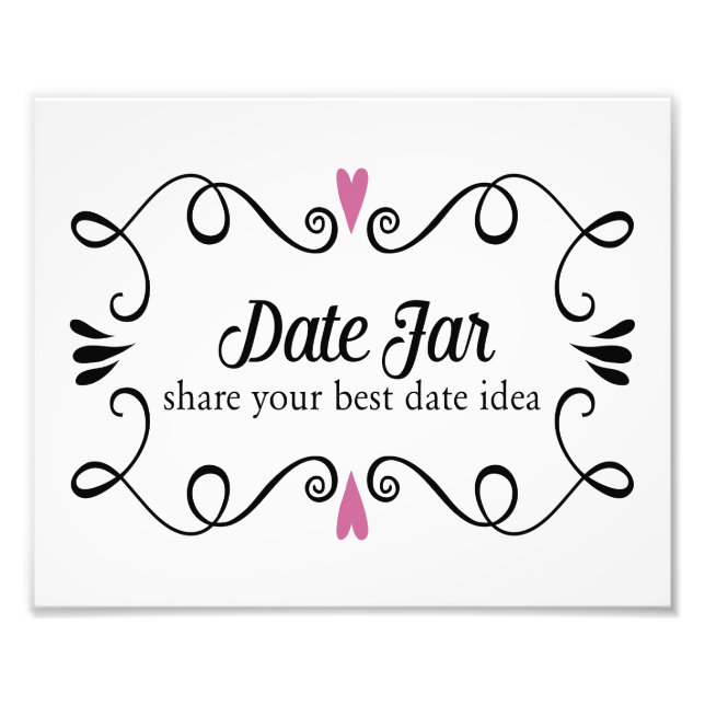 Two Hearts Date Ja Buffet Hochzeitszeichen Foto dr (Vorne)