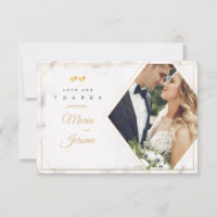 Two Hearts Foto Danke Karte