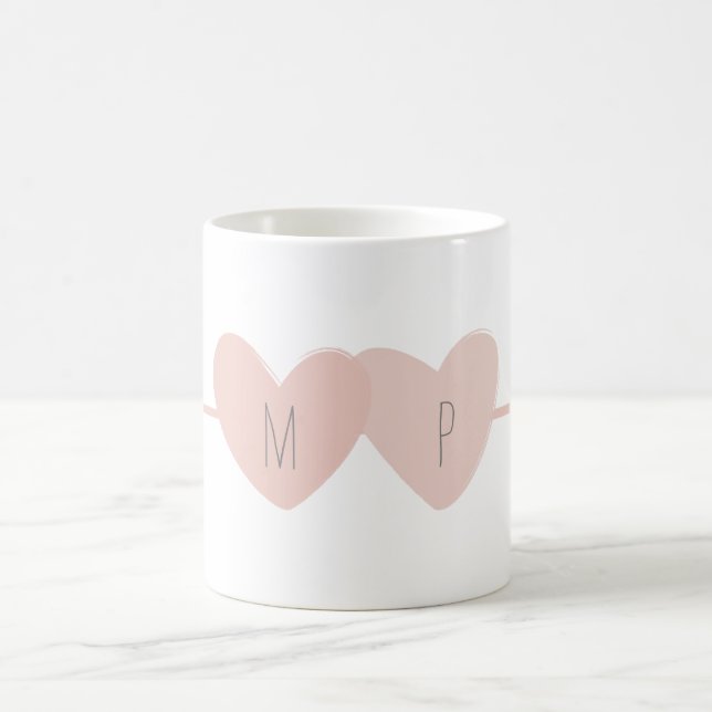 Two Hearts Tasse (weiß) (Mittel)