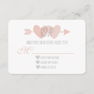 Two Hearts UAWG RSVP Karte