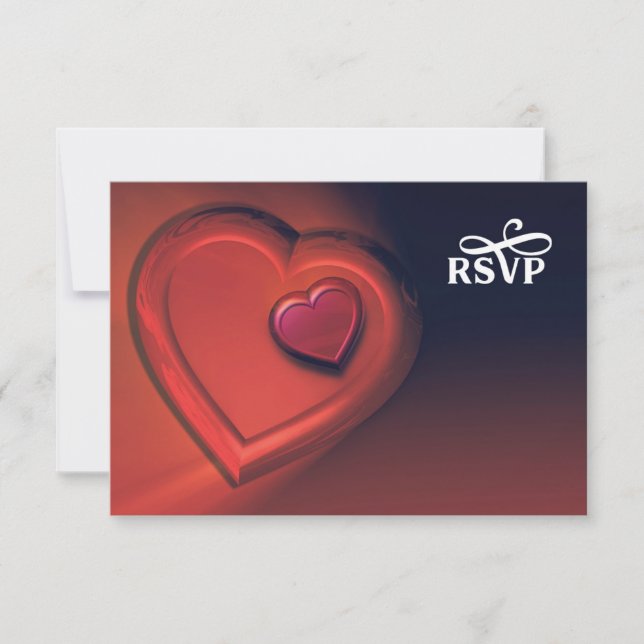 Two Hearts UAWG (Version 3) RSVP Karte (Vorderseite)
