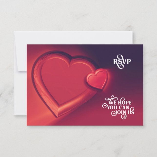 Two Hearts UAWG (Version 6) RSVP Karte (Vorderseite)