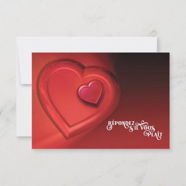 Two Hearts UAWG (Version 7) RSVP Karte (Vorderseite)