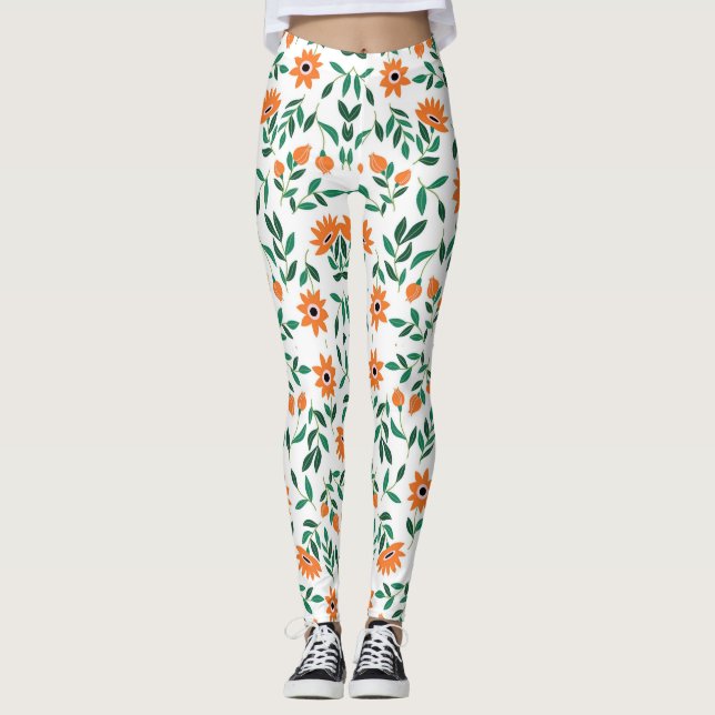 Two images of floral leggings showcase  (Vorderseite)