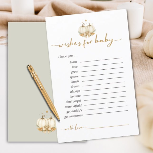 Two Little Pumpkins Wishes For Babies Advice Card (Von Creator hochgeladen)