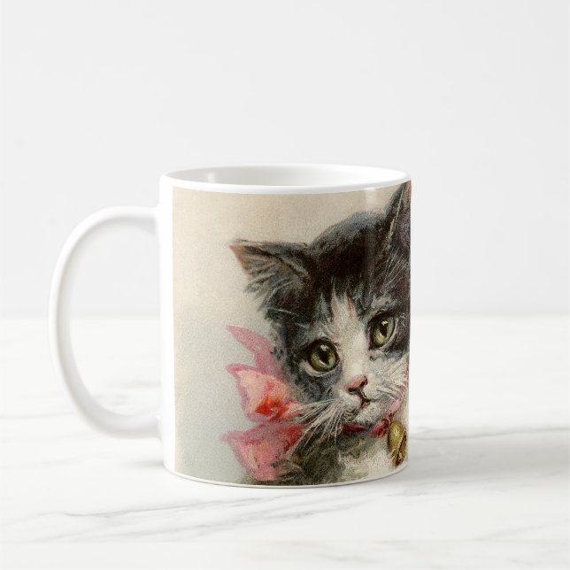 Two lovely Victorian kittens. Kaffeetasse (Links)