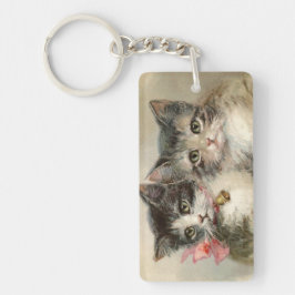 Two lovely Victorian kittens. Schlüsselanhänger