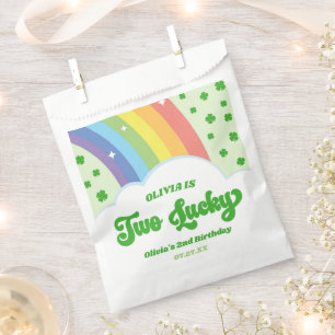 Two Lucky Charm Rainbow 2. Geburtstags-Party Geschenktütchen