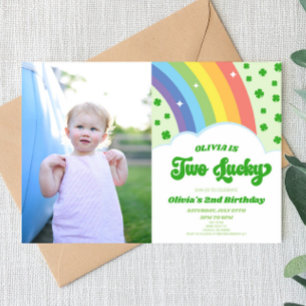 Two Lucky St. Patrick's Day 2. Geburtstag Party Einladung