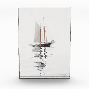 Two-masted Schooner with Dory by Winslow Homer Fotoblock