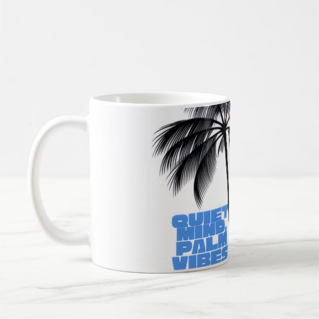 Two Palm Trees Wall Art | Tropical Minimalist Kaffeetasse (Links)