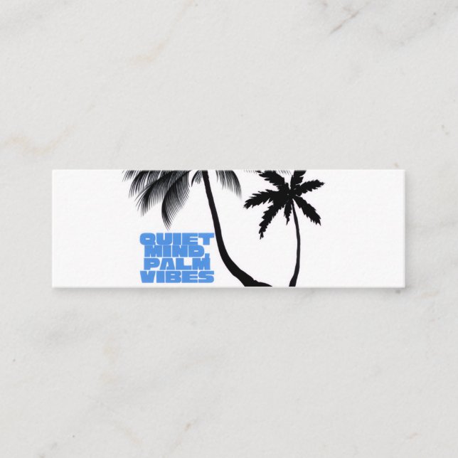 Two Palm Trees Wall Art | Tropical Minimalist Mini Visitenkarte (Vorderseite)