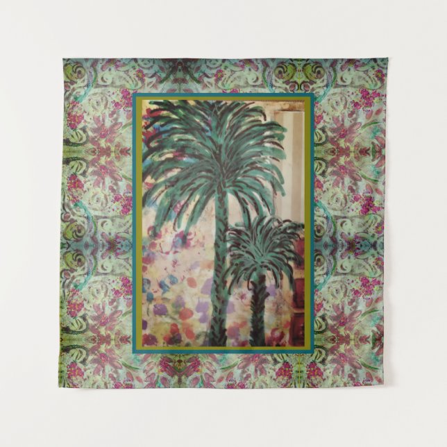 Two Palm Trees Wandteppich (Vorderseite)