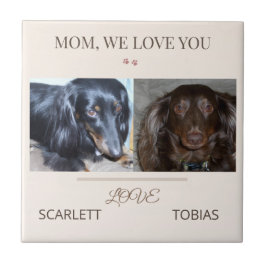 Two Paws Bless Mom With Love Fliese