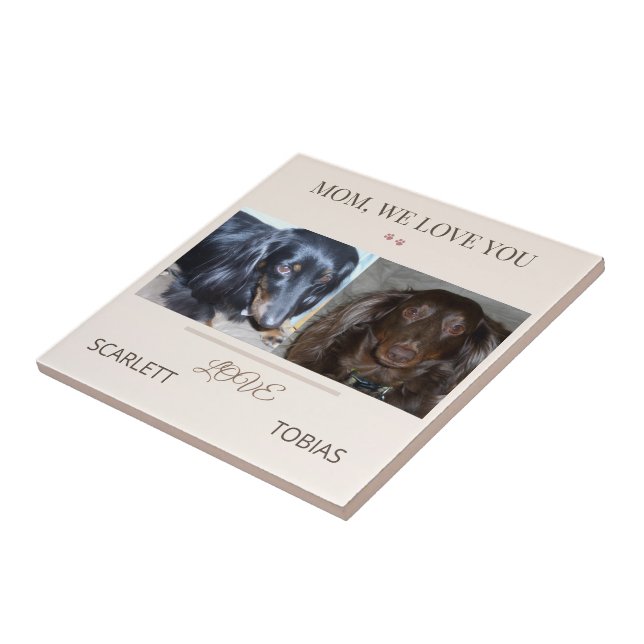 Two Paws Bless Mom With Love Fliese (Seite)