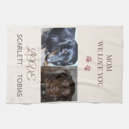 Two Paws Loving Mom Geschirrtuch