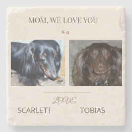 Two Paws Make Every Moment Sweeter Steinuntersetzer