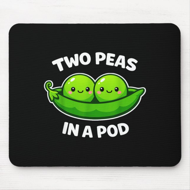 Two Peas In A D Cute Kawaii Funny  Mousepad (Vorne)