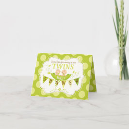 Two Peas in Pod Twins Vielen Dank Dankeskarte
