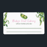 Two Peas Twins Girl Baby Shower Library Bookplate<br><div class="desc">Celebrate your little babies' arriving with this greenery inspired Baby Shower Bookplate for the Library of, perfect for the modern, stylish twins baby shower! Featuring a watercolor kawaii peas with pink bows and the playful slogan "Two Peas in a Pod" this design captures the essence of youthful fun and elegance....</div>