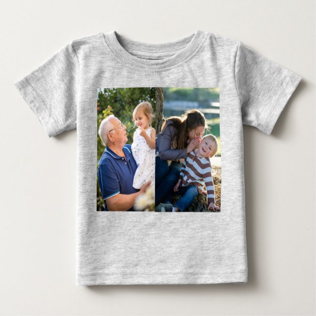 Two Photo Create Your Own Photo  Baby T-shirt (Vorderseite)