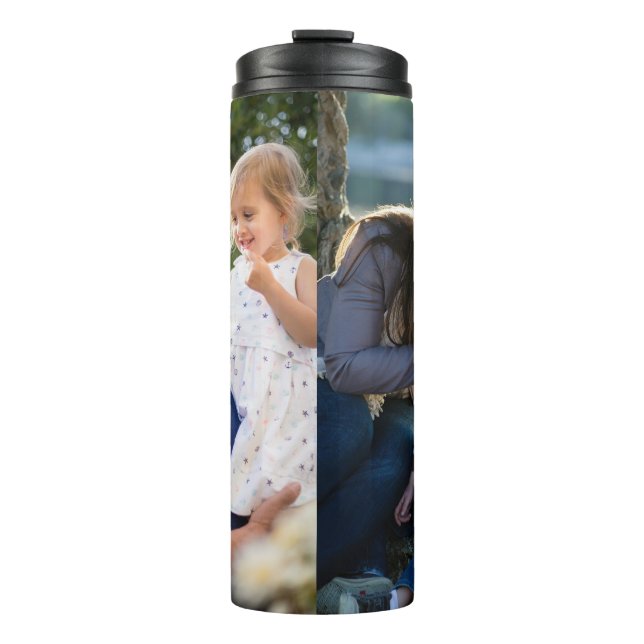 Two Photo Double Sided Create Your Own Photo  Thermosbecher (Vorderseite)