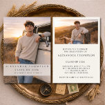 Two Photo Graduation Party Einladung<br><div class="desc">Stylish graduation party invitation featuring two photo spaces to showcase your favorite graduate memories. Designed with a modern layout perfect for celebrating this special milestone with family and friends. Ideal for high school or college graduation celebrations. Editable text and photos. Print ready layout.</div>