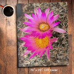Two Pink Cactus Flowers Close-Up Photograph Puzzle<br><div class="desc">The this close-up photograph captures the contrast of the tiny spines of a cactus and two beautiful bright pink flowers. Photo ©Patricia AZ Phillips</div>