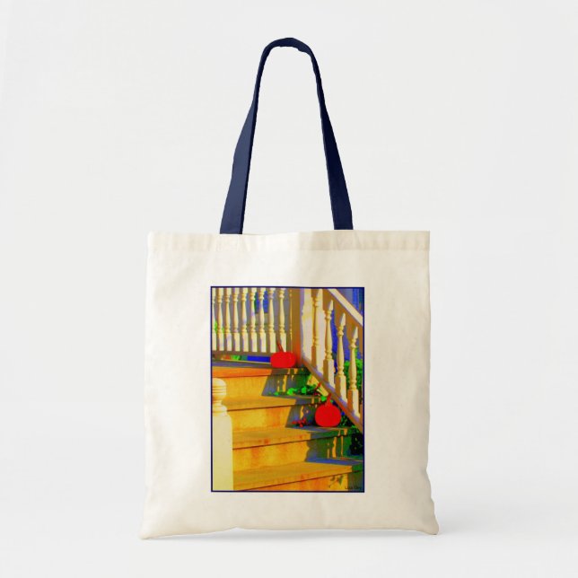 "Two Pumpkins" Budget Leinwand Tasche (Vorne)