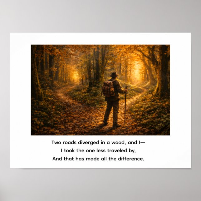 Two roads diverged in a wood,  poster (Vorne)