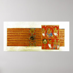 Two scenes from the Kalpasutra, Mandu, 1439 Poster